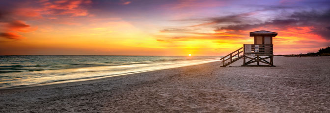 Golden Shores | Sarasota Beach Sunset | Lido Key Beach Sarasota Florida