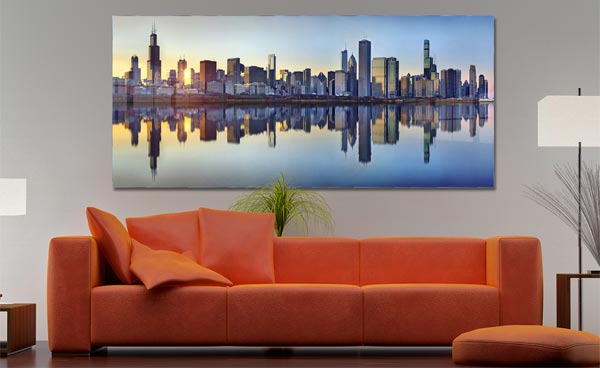 Chicago Sunset Panoramic | Chicago Downtown Chicago Illinois