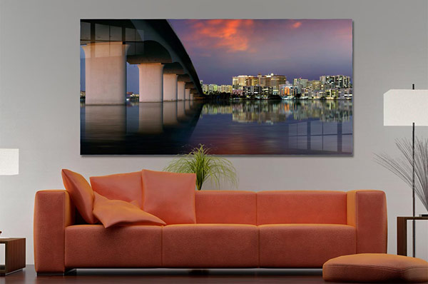 Cropped Sarasota City Skyline at Dusk | Bird Key Sarasota Florida