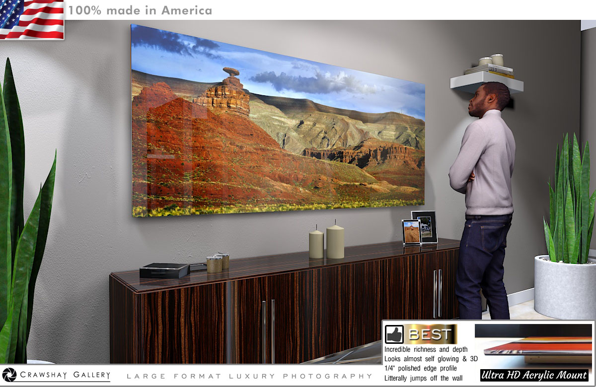 Face Mounted Acrylic Print of Mexican Hat