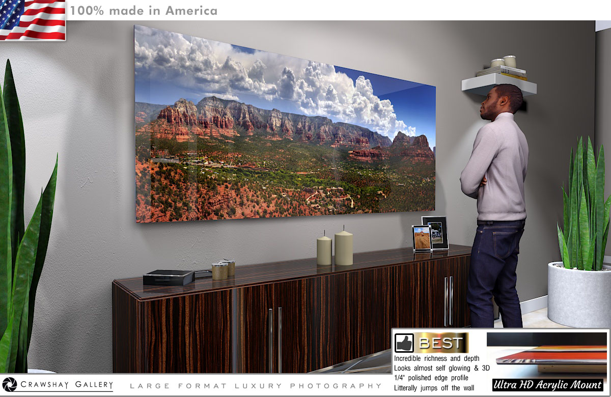 Face Mounted Acrylic Print of Sedona