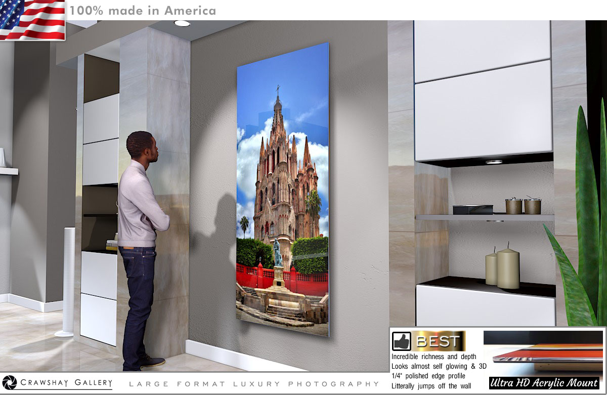 Face Mounted Acrylic Print of Parroquia de San Miguel Arc?ngel