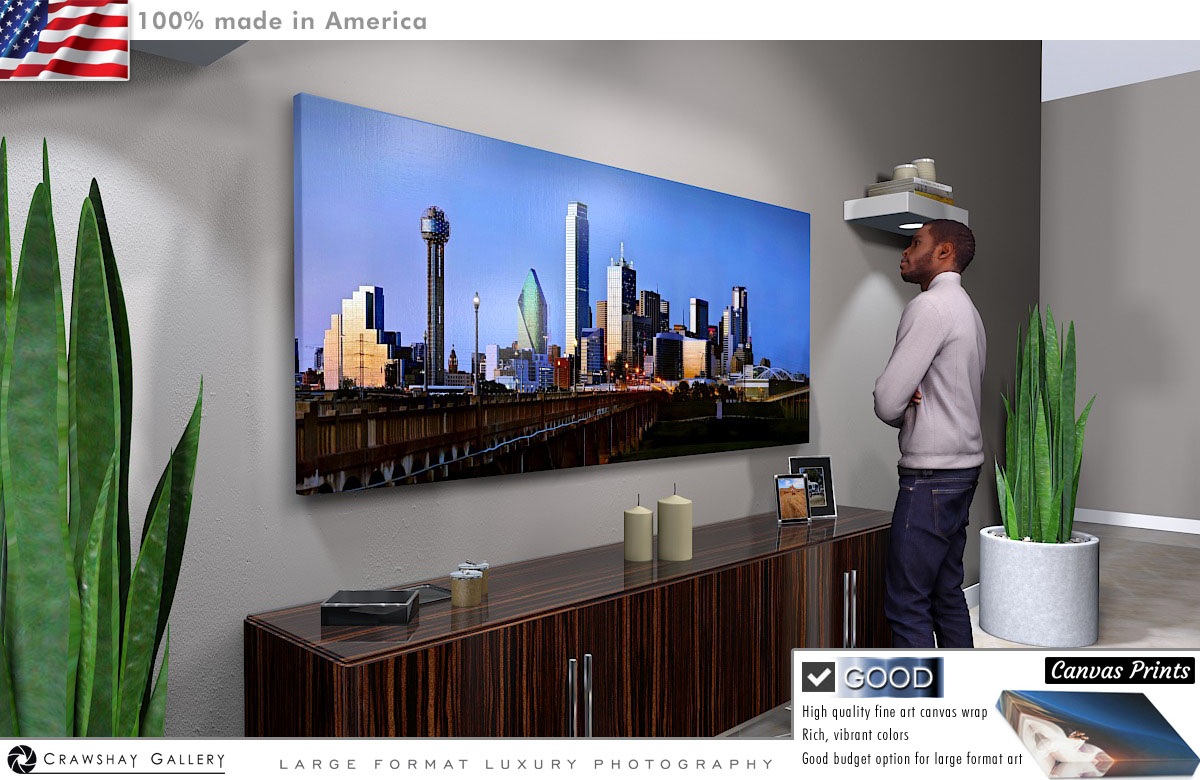 Canvas Print of Dallas Texas Skyline