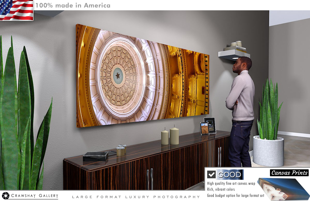Canvas Print of Texas State Capitol Dome