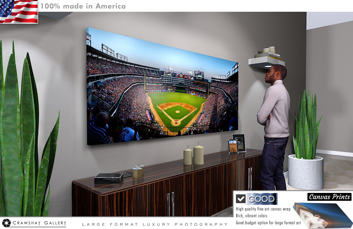Canvas Print of Globe Life Park Stadium