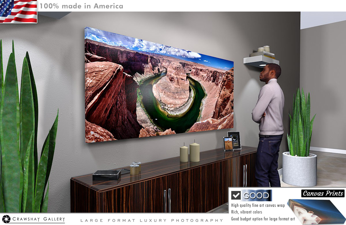 Canvas Print of Horseshoe Bend Page Arizona