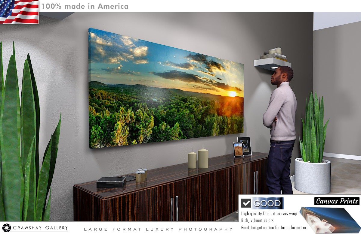 Canvas Print of Texas Hill Country Sunset