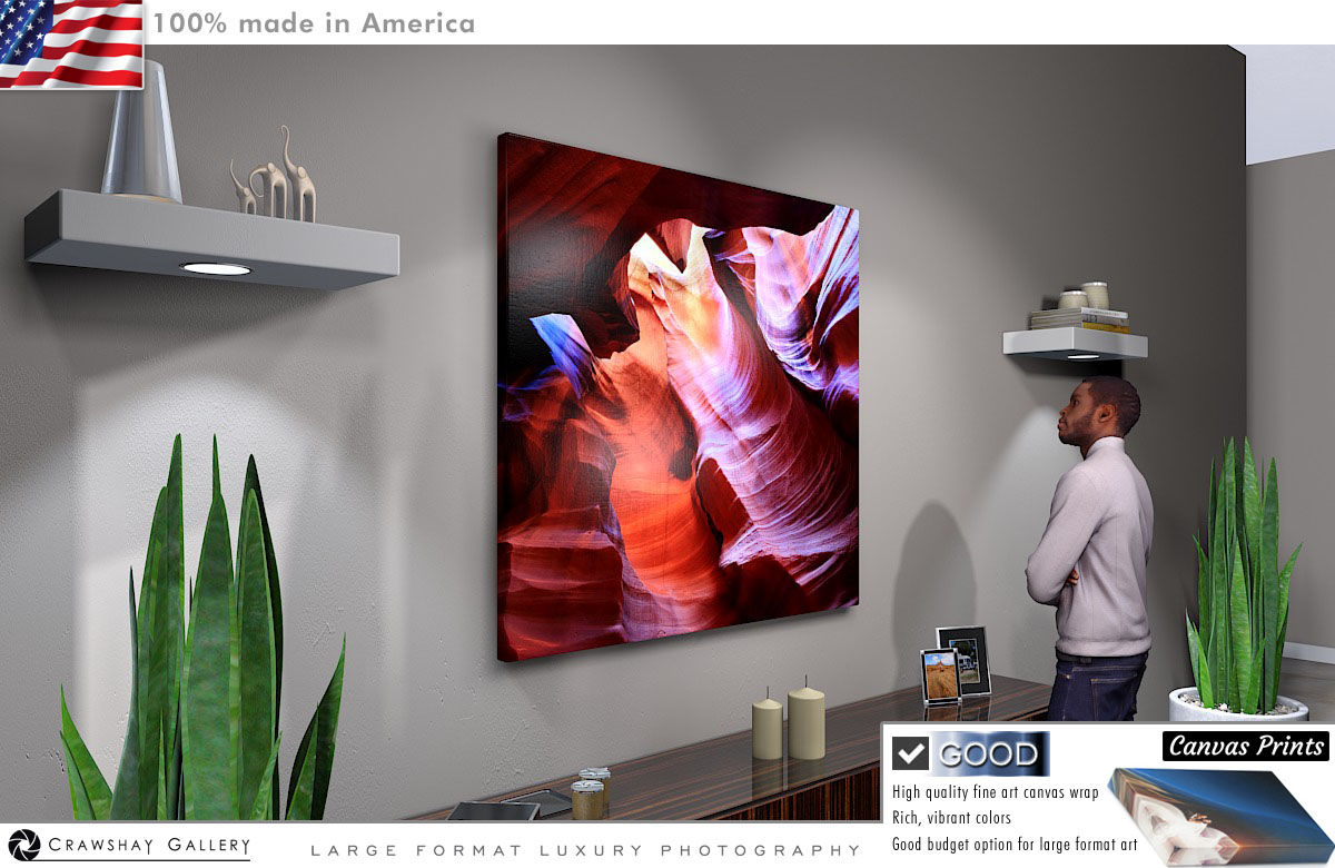 Canvas Print of Antelope Canyon Color
