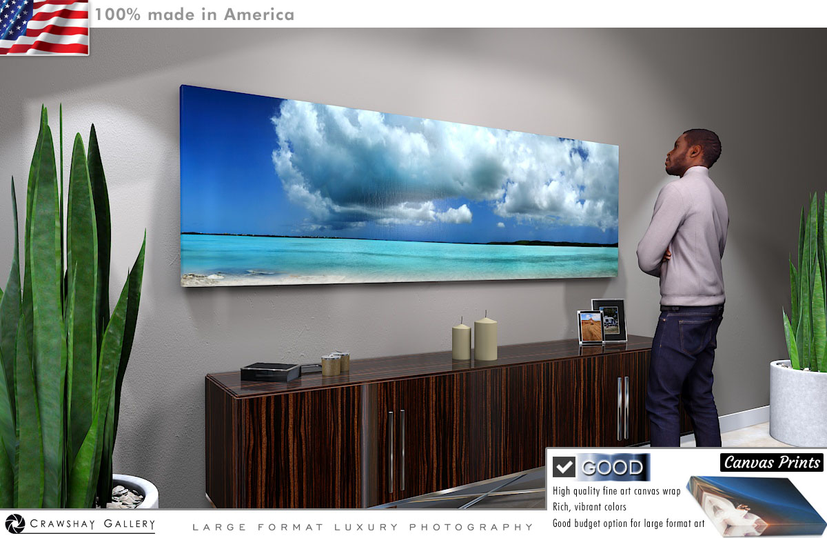 Canvas Print of Chalk Sound Turquoise Waters
