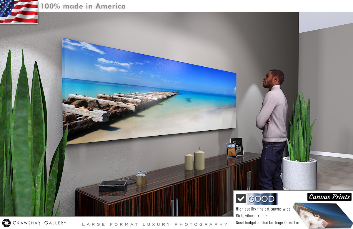 Canvas Print of Bradenton Beach Panoramic Photograph