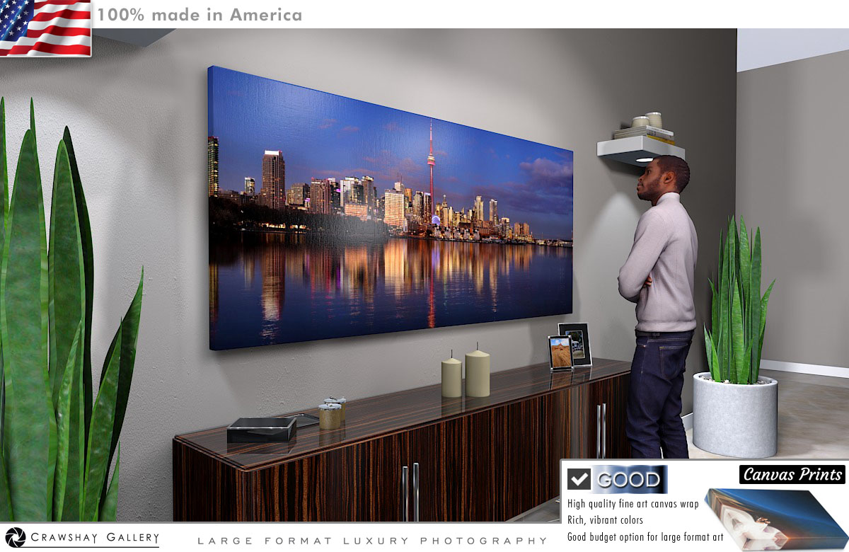 Canvas Print of Toronto Night Skyline