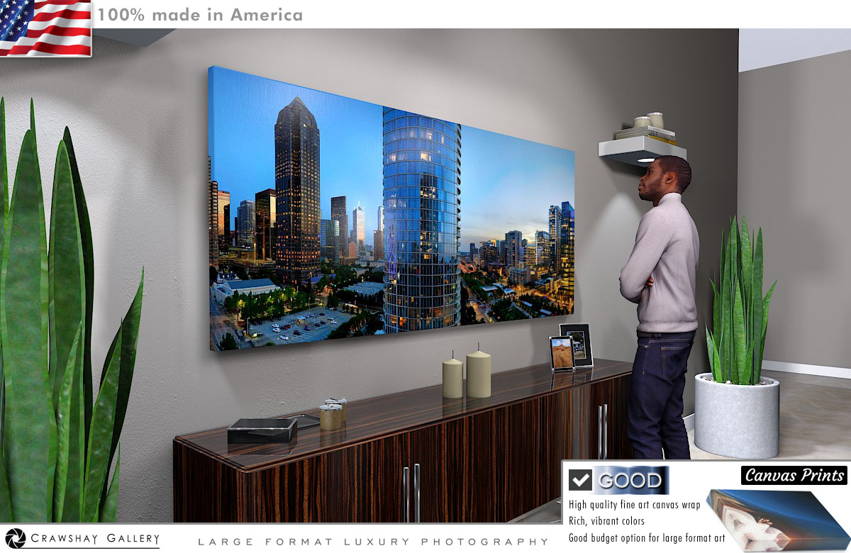 Canvas Print of Dallas Uptown Skyline