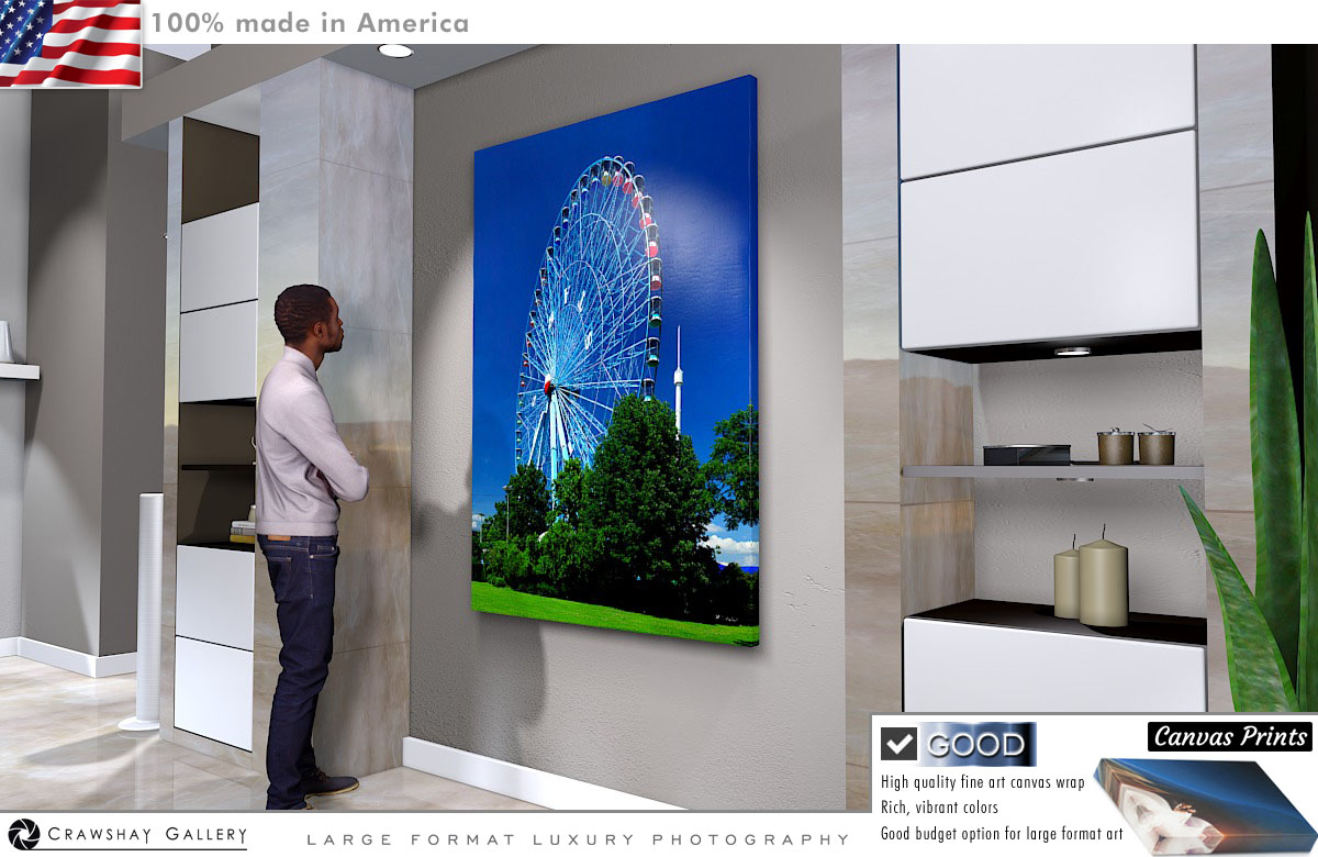 Canvas Print of Fair Park Dallas Ferris Wheel