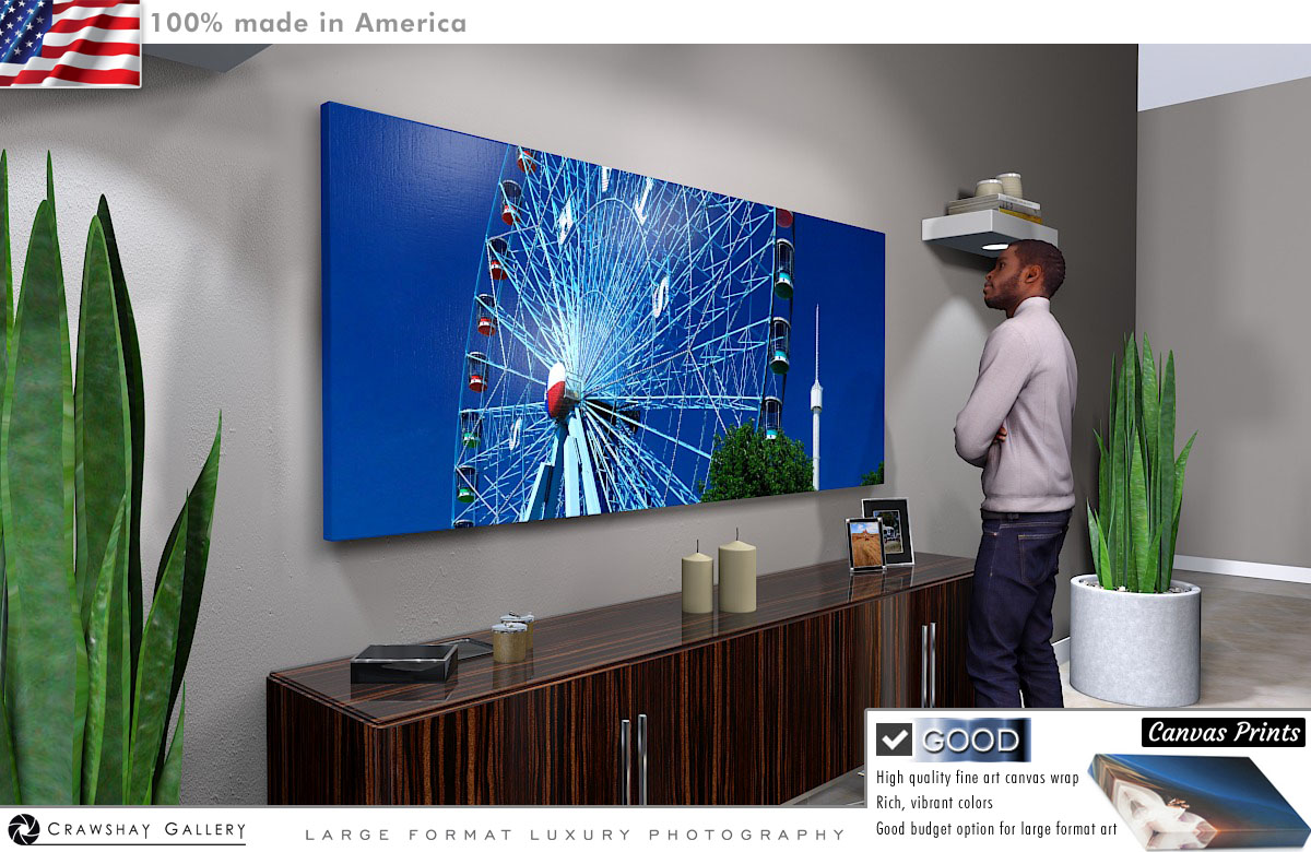 Canvas Print of Dallas Ferris Wheel Fair Park
