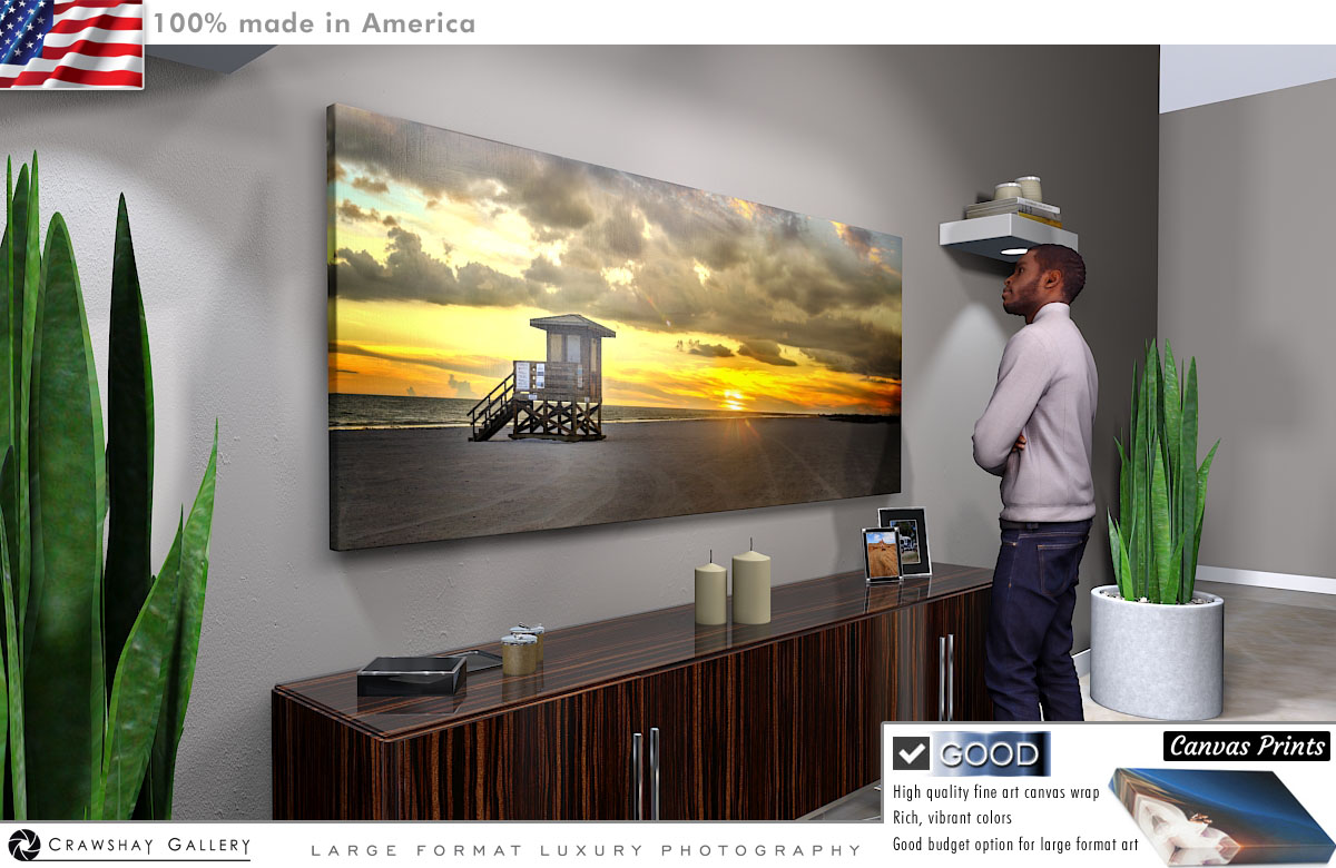 Canvas Print of Lido Key Sunset Photograph