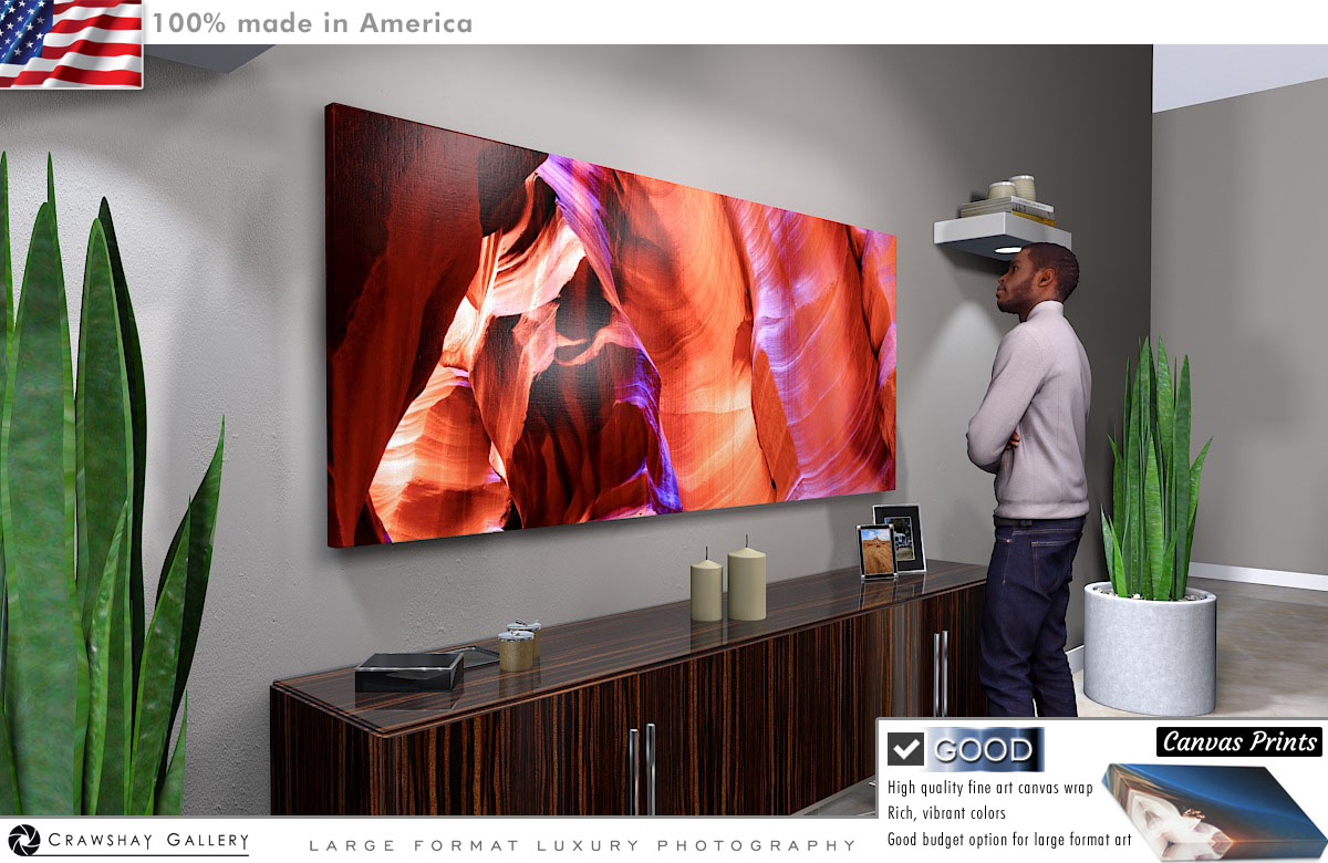 Canvas Print of Antelope Canyon Shapes