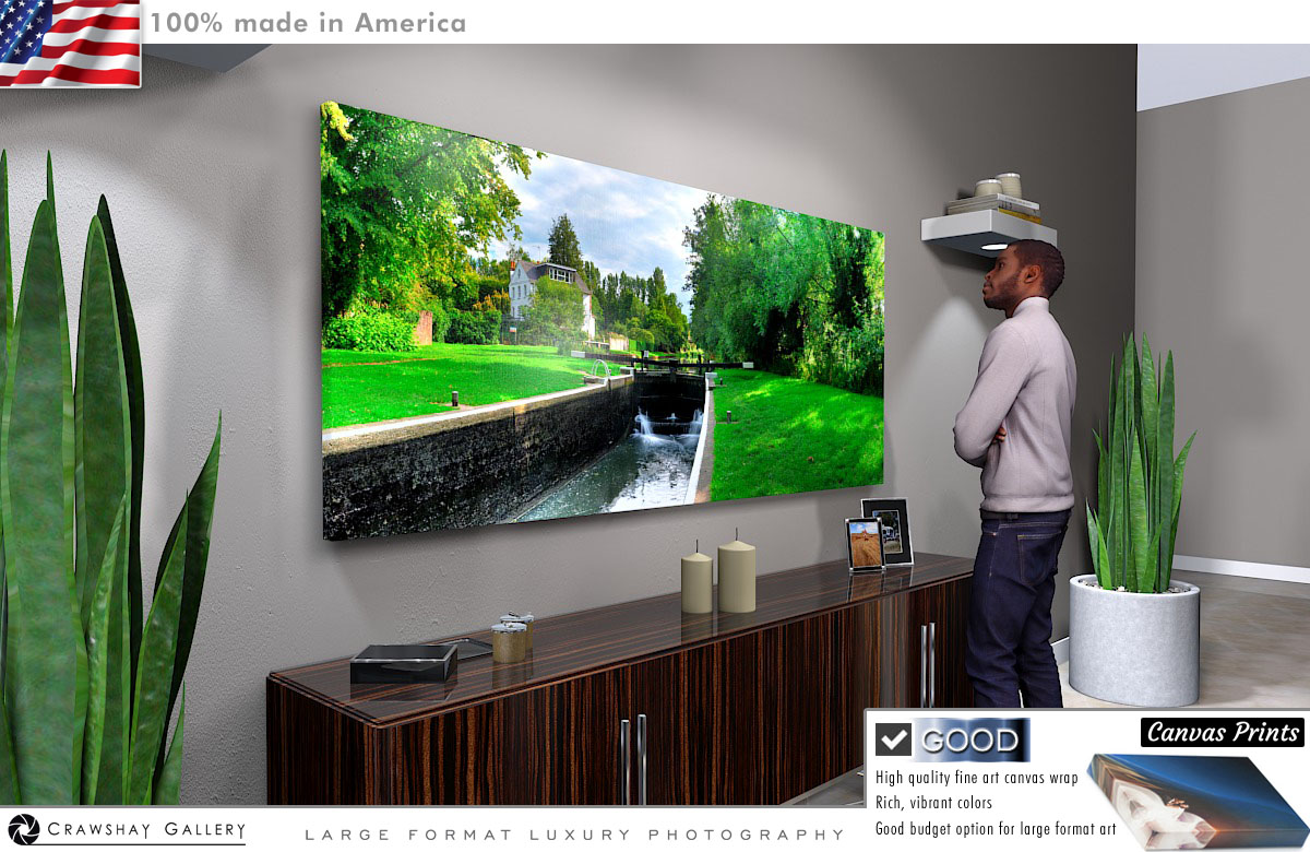 Canvas Print of Quaint English Riverside