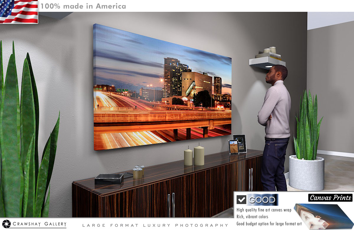 Canvas Print of Urban Dallas Perot Museum