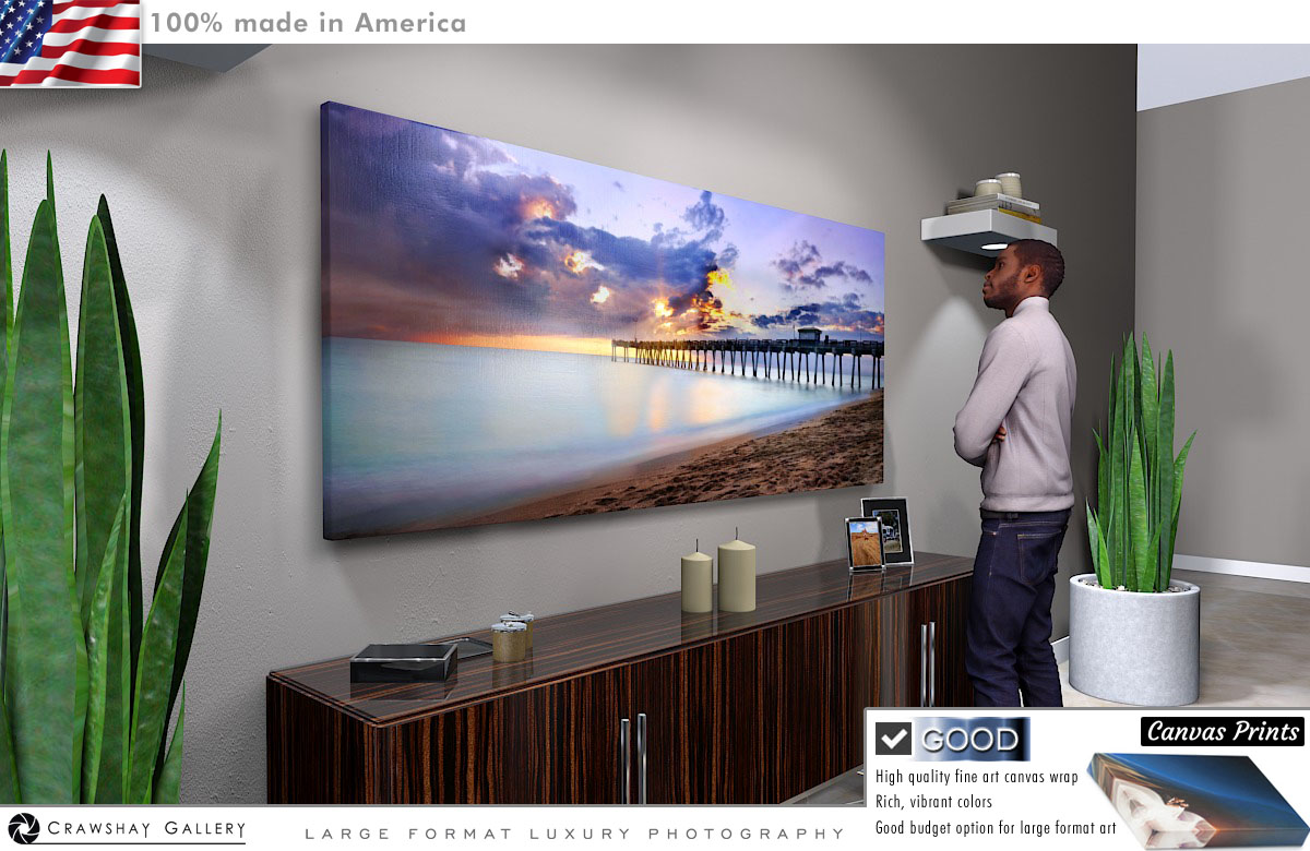 Canvas Print of Venice  Beach Pier Photograph