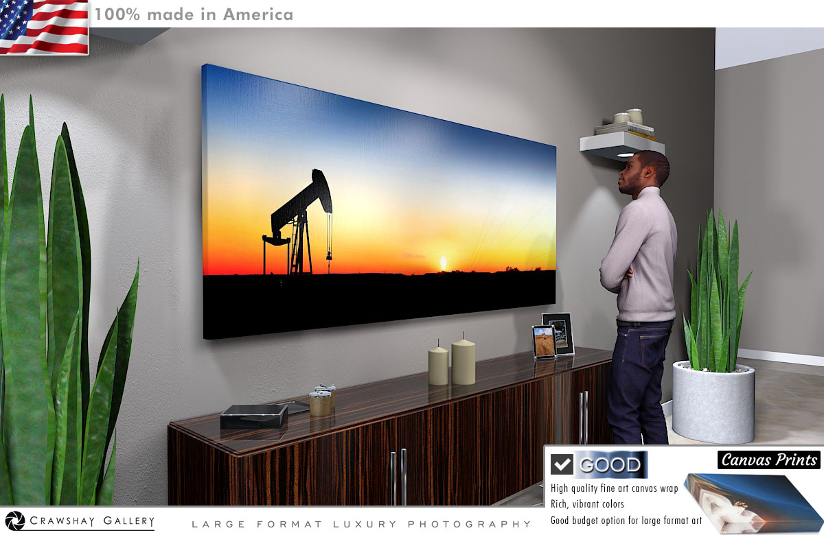 Canvas Print of Texas Pumping Jack