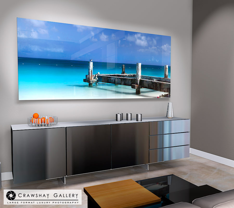 large format photograph of Caribbean Beach - Turks and Caicos depicted in room