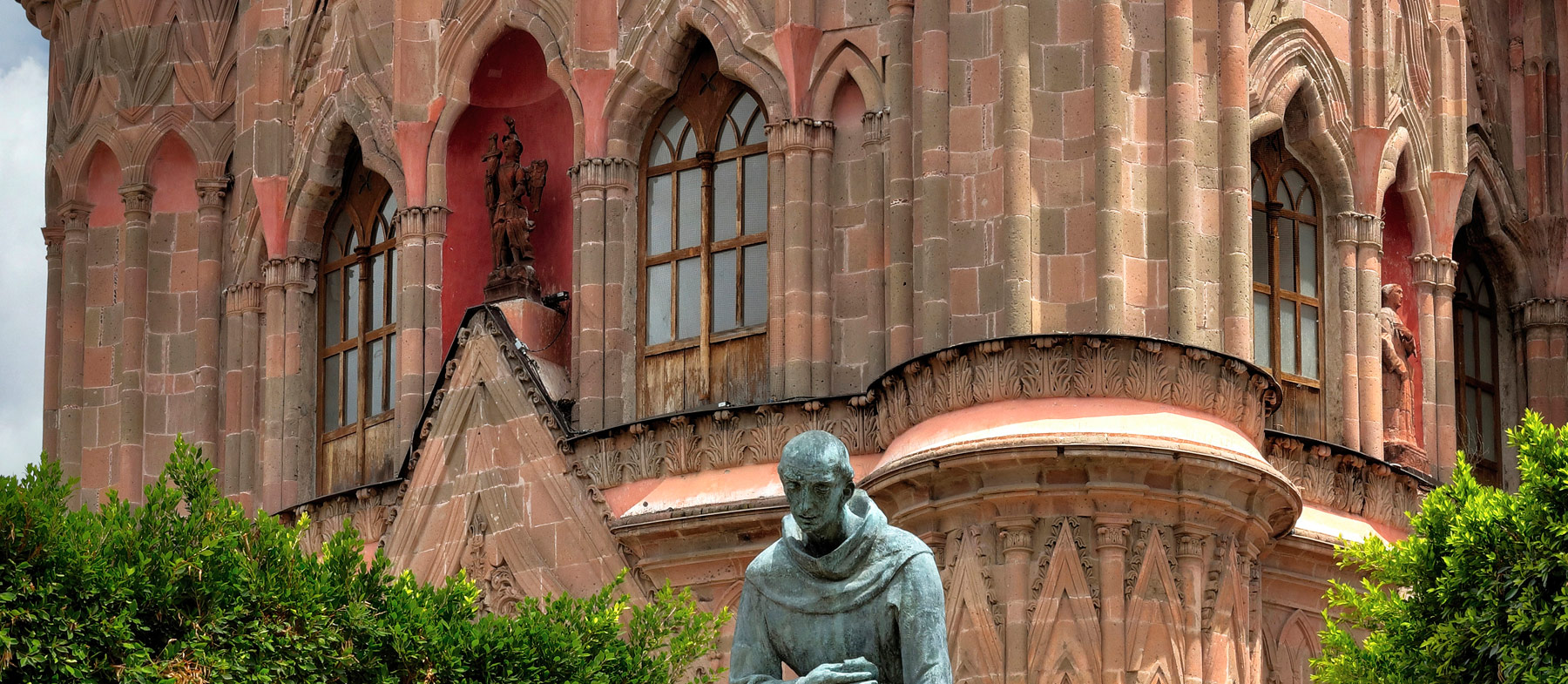 Close up of large format photograph of Parroquia de San Miguel Arc?ngel