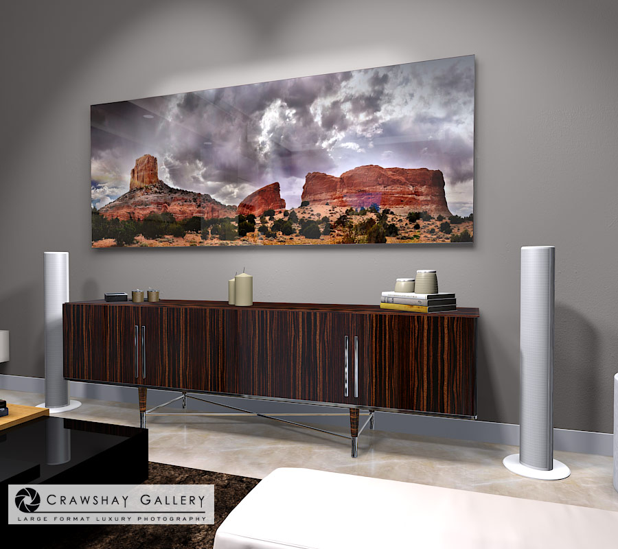 large format photograph of Ancient Rock Formations Arizona depicted in room