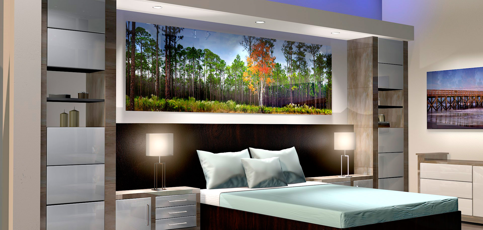 Close up of large format photograph of Cary State Forest