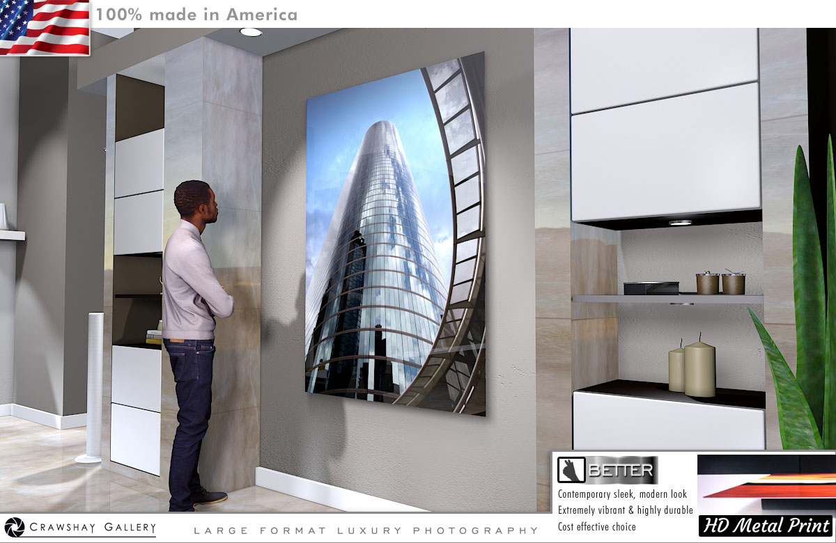 The Enron Building Direct to Metal Print