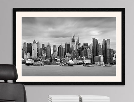 New York Skyline in Black and White