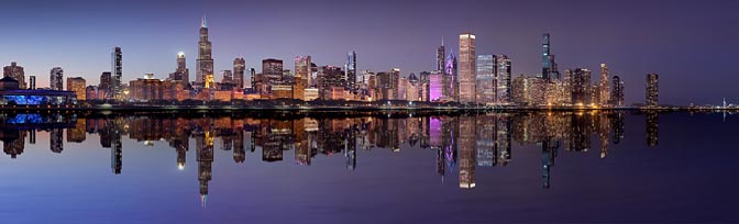A Fine Chicago Evening | Chicago Night Skyline |  Chicago Illinois