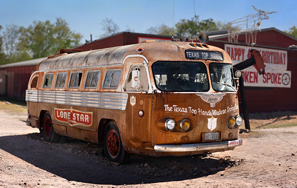 Broken Bus 1 | Old Vintage Bus |  Austin Texas