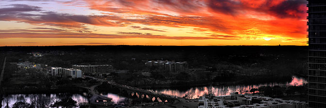 Fire and Water | Ladybird Lake Sunset |  Austin Texas