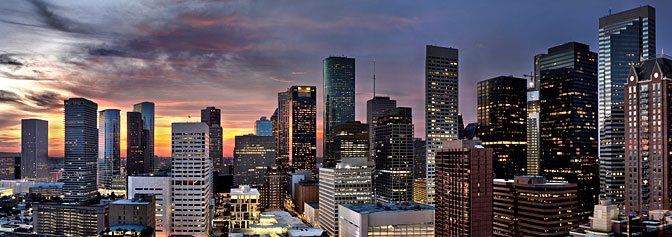 Pink Sky | Sunset Skyline |  Houston Texas