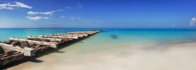 Rustic Paradise | Old Weathered Pier over Blue Waters | Coquina Beach Jetty Bradenton Florida