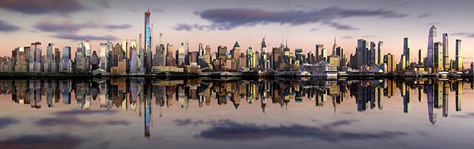 A New York State of Mind | New York Skyline with Reflection |  New York New York