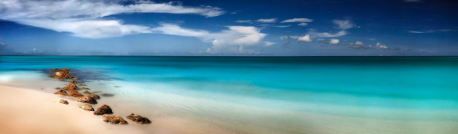 Blue Velvet Wide | Panoramic Caribbean Beach | Grace Bay Provinciales 