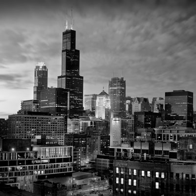 My Kind of Town (Black and White) | Chicago Skyline |  Chicago Illinois