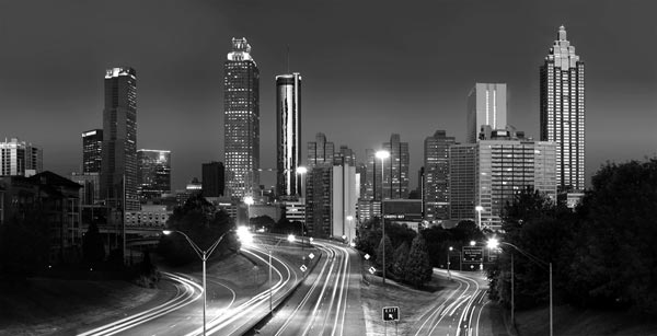 City of the Dead - Black and White | Atlanta Skyline |  Atlanta Georgia