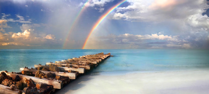 Costal Prism | Double Rainbow Beach | Coquina Beach Bradenton Florida