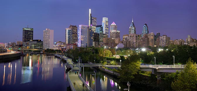 Philly Nights | Night Skyline |  Philadelphia Pennsylvania